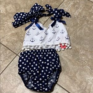 Baby Girl Anchor 3 piece